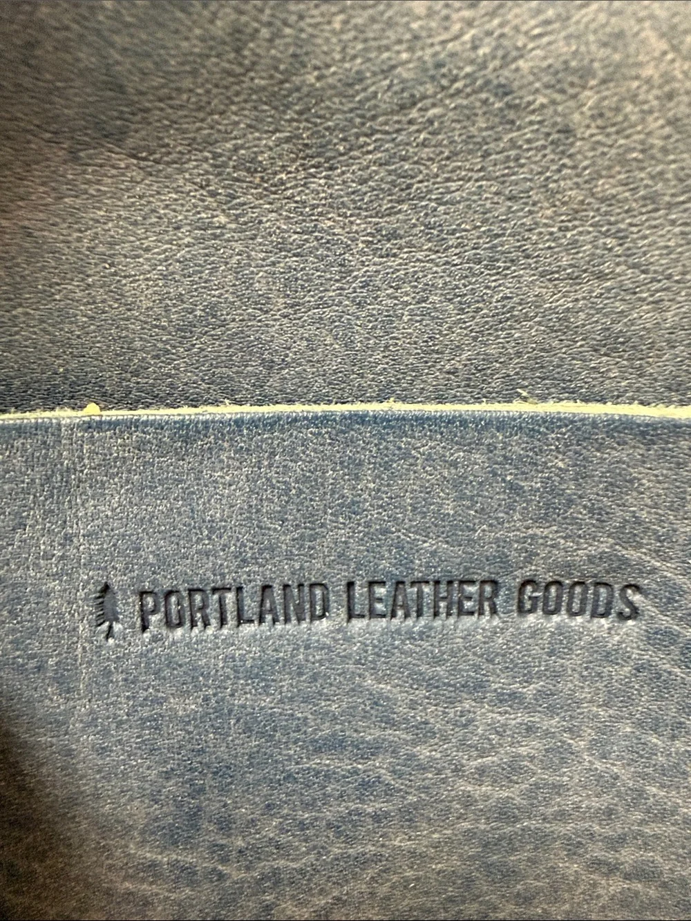 Portland small Leather Blue Leather Crossbody Bag with Tassel - Picture 2 of 14